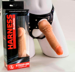 Страпон для женщин с поясом "Harness" (Цвет: телесный)