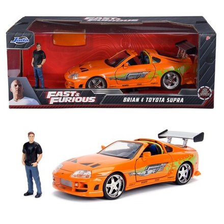 JADA Fast & Furious - Металлическая машина 1995 Toyota Supra 1:24 + фигурка Брайан О'Коннер 3307383