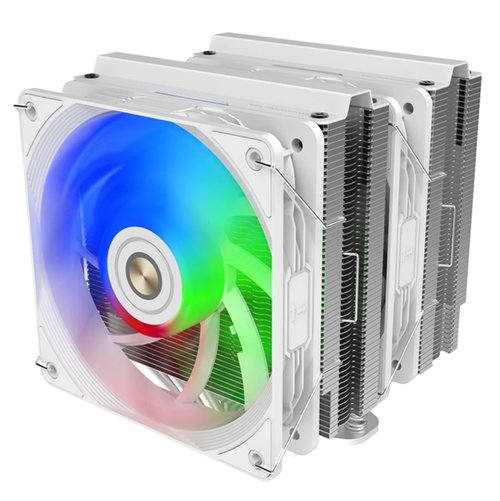 Кулер для CPU Alseye N600-DT, 2х120мм, 800-1800rpm, 4-pin, Al+Cu, белый/ARGB, 74CFM, 33.2дБ, 6-PIPE(сплошная термоплощадка), TDP 250Вт, контроллер, INTEL 1700/1200/115x/2011/2066/1366, AMD AM5/AM4/AM3 (AS.01.05.0010 )