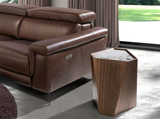 Угловой столик 2134/AC2308 из ореха и керамики