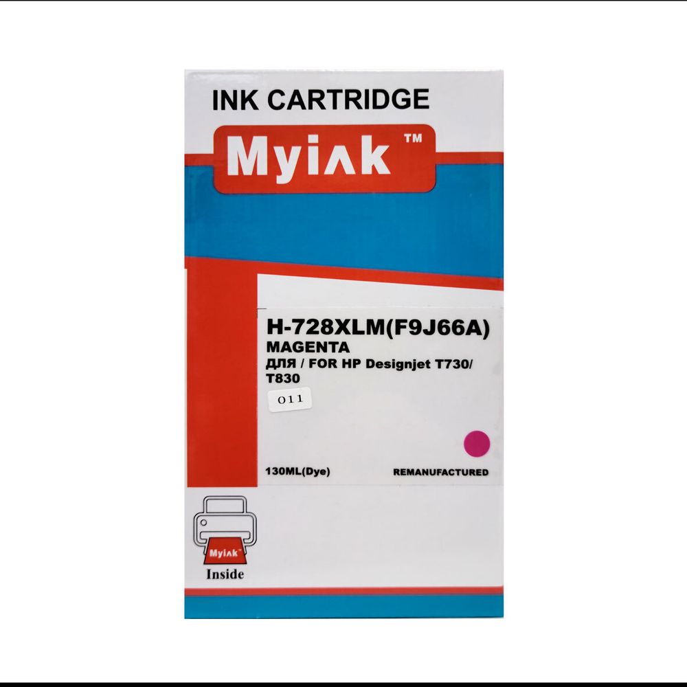 Картридж для (728XL) HP Designjet T730/T780 F9J66A Magenta MyInk