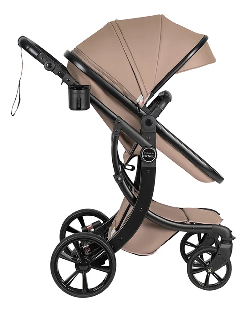 Коляска трансформер Farfello Aimile Adventurer экокожа какао