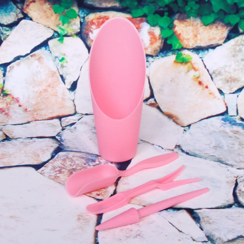 Набор садовых инструментов «Алоэ» для пересадки саженцев,суккулентов 4 предмета, цвет розовый