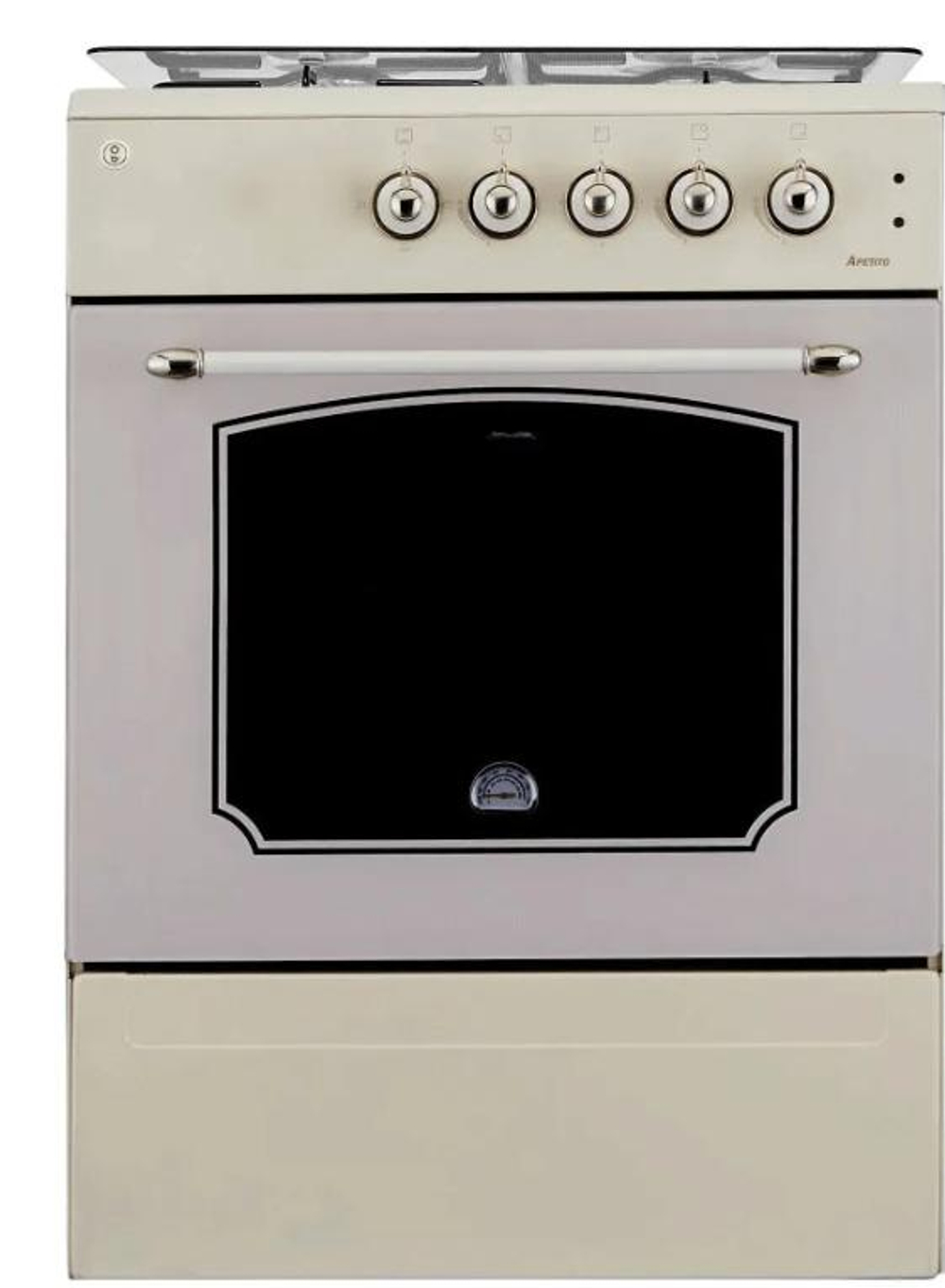Плита газовая ARTEL APETITO 10-G бежевая ГК дух. чуг решетка (60см)