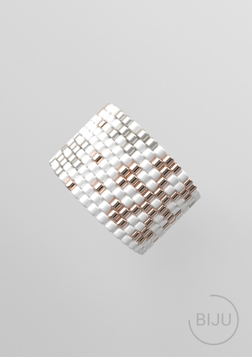 Схема кольца из бисера, узор PEYOTE, мозаичное плетение, четный счет, узор пейот из Miyuki Delica 11/0, файл PDF, RING_446