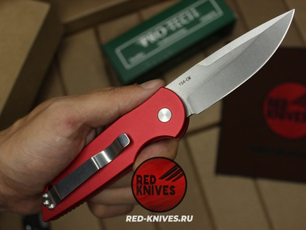 Нож Pro-Tech TR-4.3 - красная рукоять RK/Н112