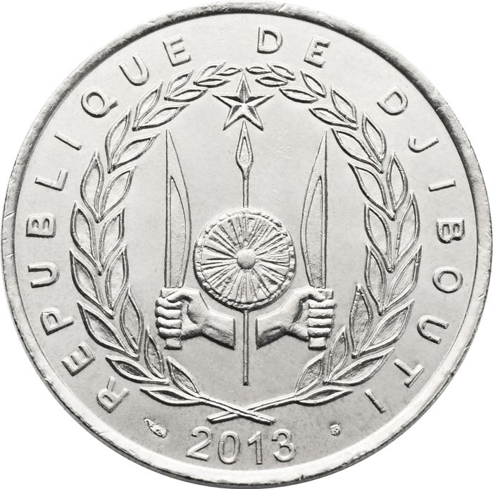 100 франков 2013 Джибути