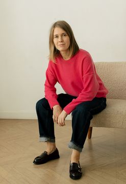 Джемпер Л.Т., 100% шерсть ягнёнка, цвет маджента.