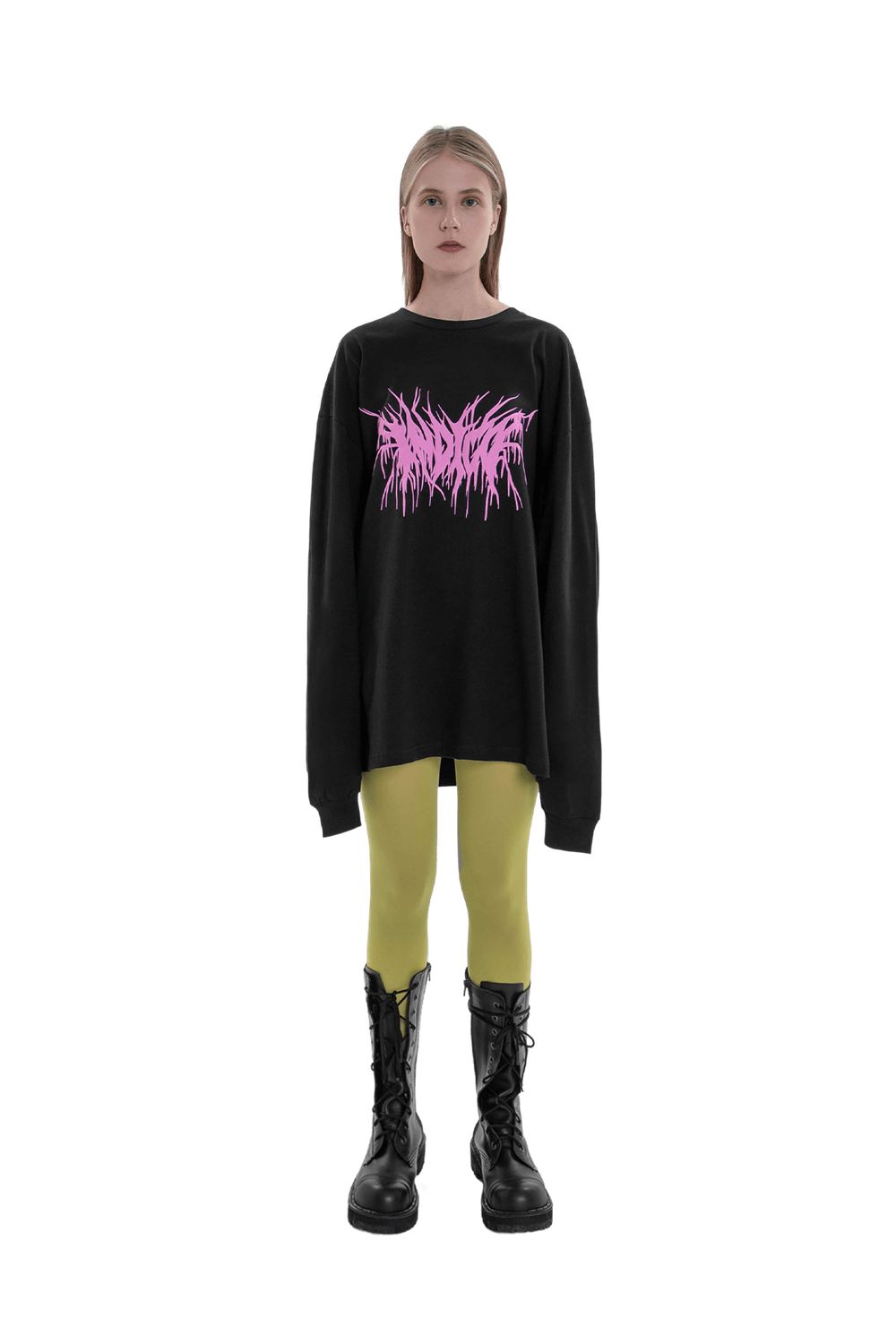 Купить Лонгслив Indigo Stuff Pink Metal черный Лонгслив Indigo Stuff Pink Metal черный