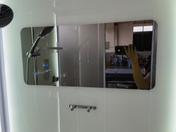 Душевая кабина Esbano (Эсбано) ES-L129CKR, с низким поддоном, с электрикой и LED освещением, 120х90х210