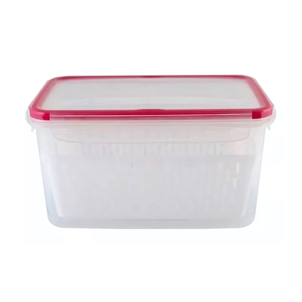 Контейнер с сеткой Экстра лок L 3,3л Красный (комплект 8 шт)