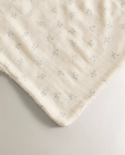 ZARA HOME ДЕТСКОЕ МЯГКОЕ ПОЛОТЕНЦЕ, ЖЕЛТОВАТО-БЕЛЫЙ