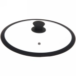 Крышка для посуды 28см черная силиконовая ручка