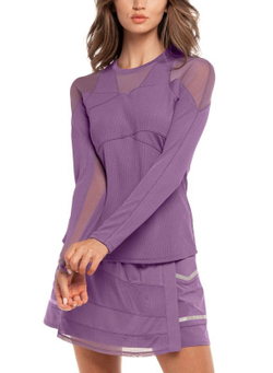 Женская теннисная футболка (dł. Рукава) Lucky in Love Avant Garde 1.0 It's A Wrap Long Sleeve - dusk