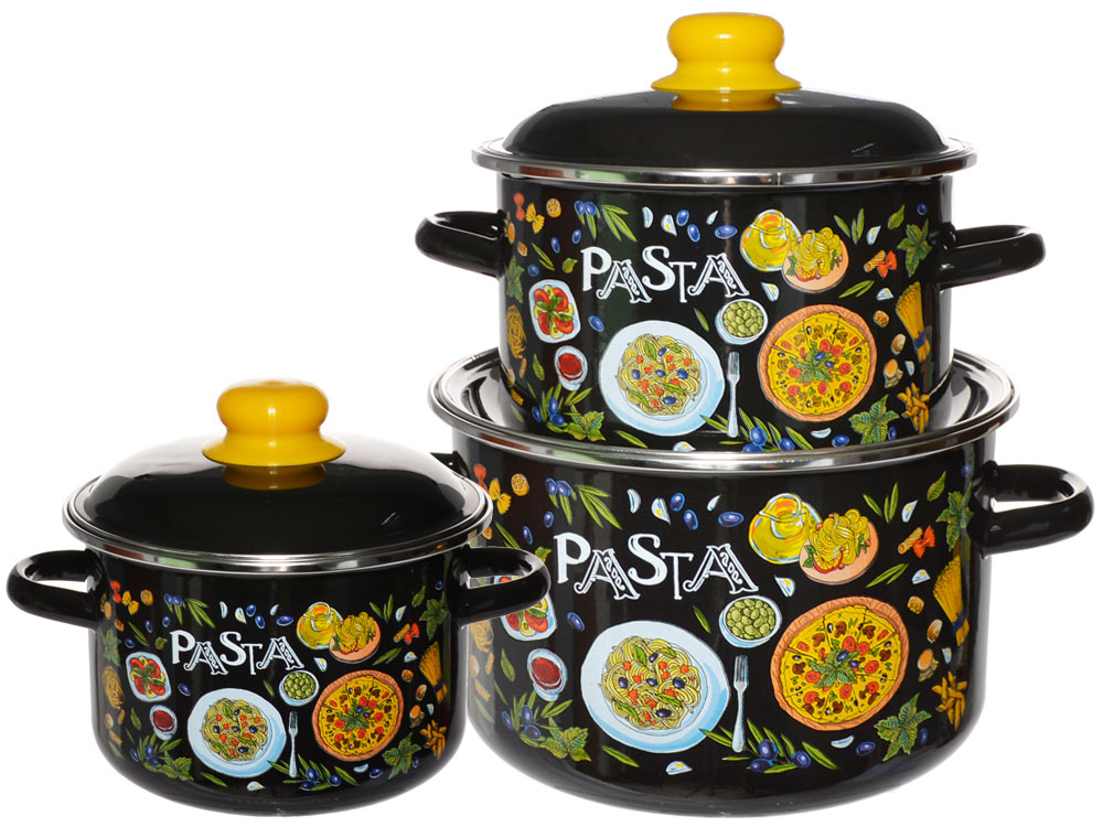 Набор кастрюль "Pasta" №19 чёрный