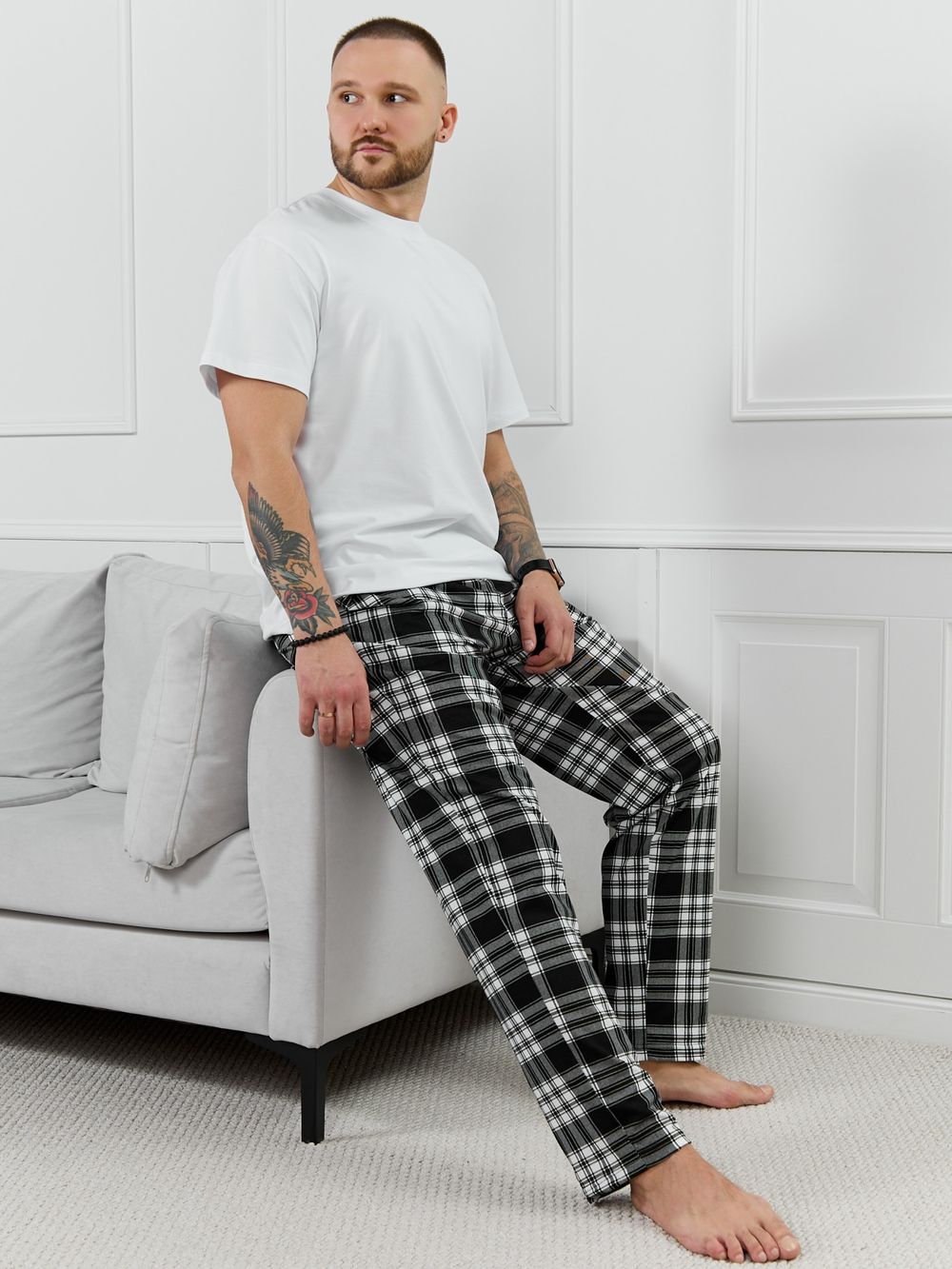 Брюки мужские Тор-1.1 Виотекс КЛЕТКА ЧЕРНАЯ