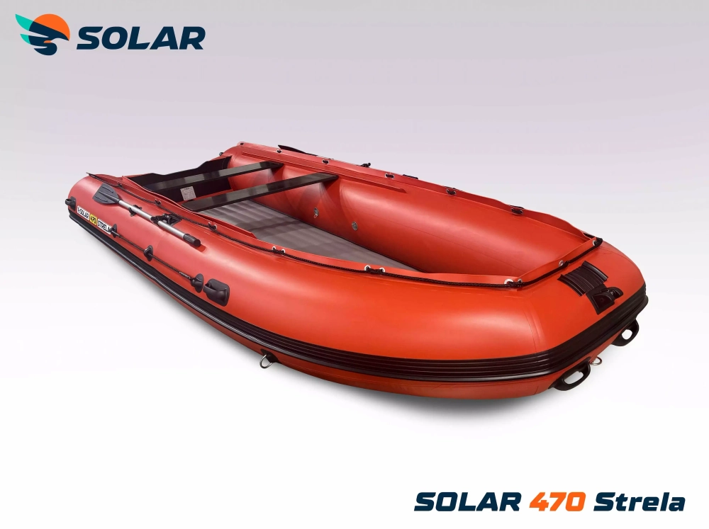 Лодка надувная моторная solar-470 strela jet tunnel