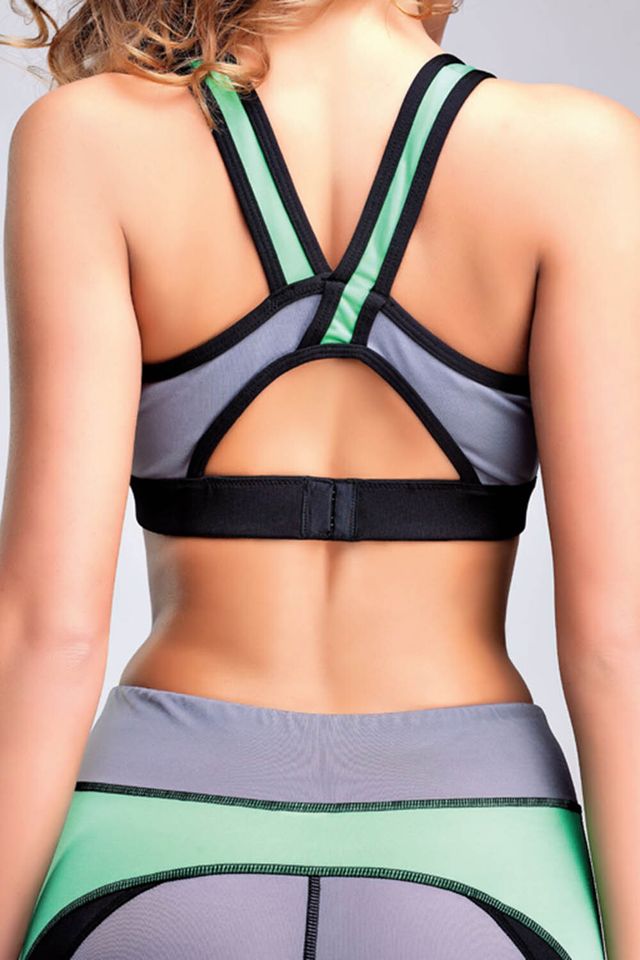 Топ BF-13 Зеленый-Серый