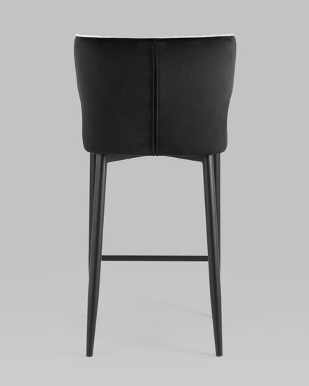 Стул полубарный Матео с кантом велюр черный