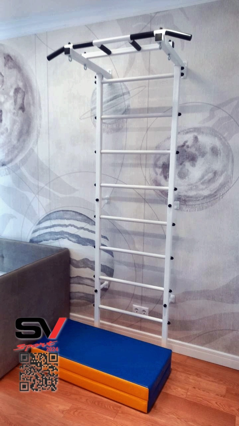 Монтаж шведской стенки Sv Sport в бетонные, кирпичные стены