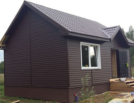 Сайдинг металлический Корабельная доска Полиэстер 0,45мм RALL 8017-Шоколадно-коричневый