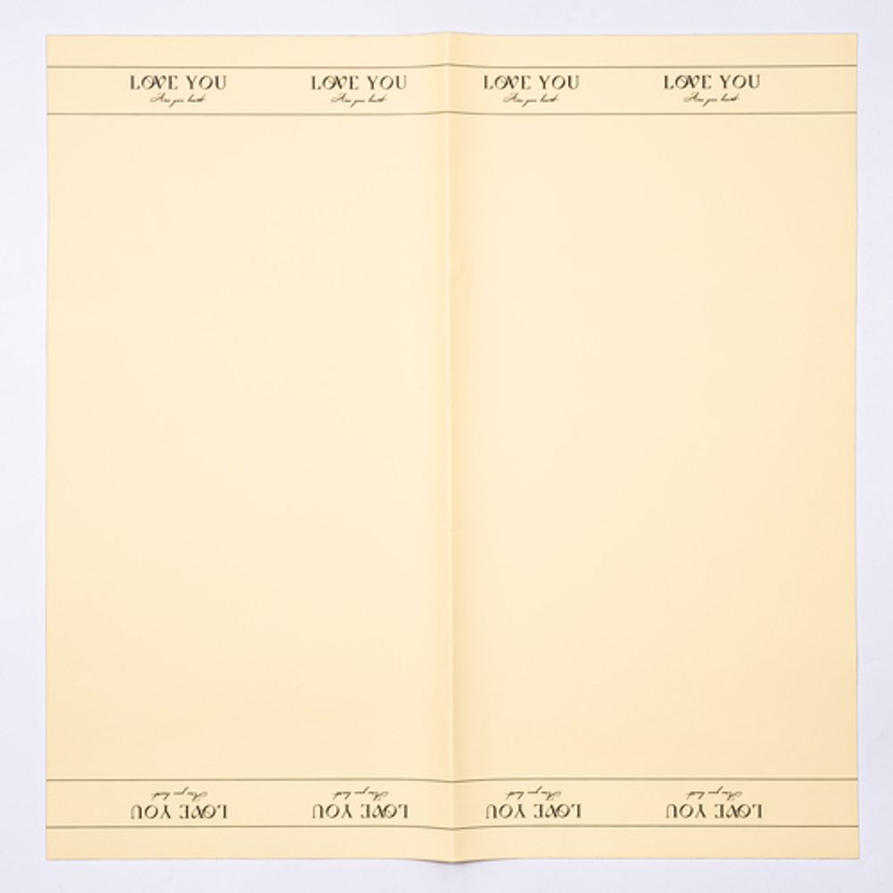 ЛИСТ матовый &quot;Любовь&quot; 57*57см/10шт КРЕМ