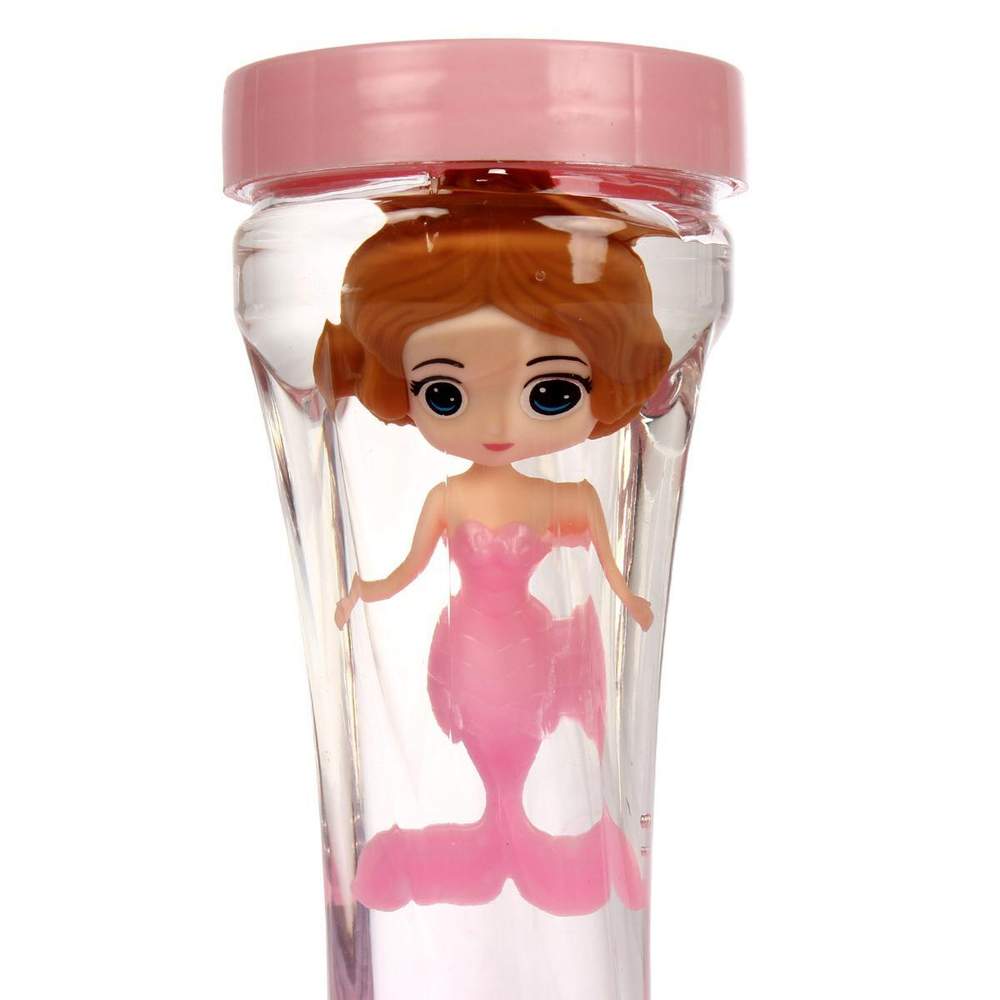 Лизун колба с русалкой 240г, 6 цвета микс, с-30824л