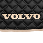Ковры VOLVO FM до 2008 года (экокожа, черный, бежевый кант, бежевая вышивка)