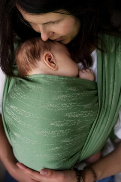 Слинг-шарф «Пёрышки льняные»