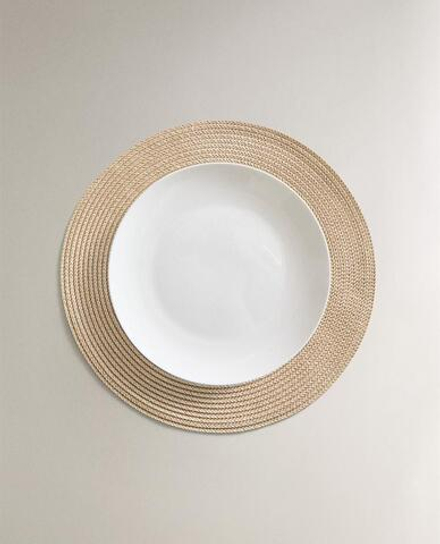 ZARA HOME КРУГЛЫЕ ПОДСТАВКИ ПОД СТОЛОВЫЕ ПРИБОРЫ (НАБОР ИЗ 2 ШТ.), БЕЖЕВЫЙ/КОРИЧНЕВЫЙ