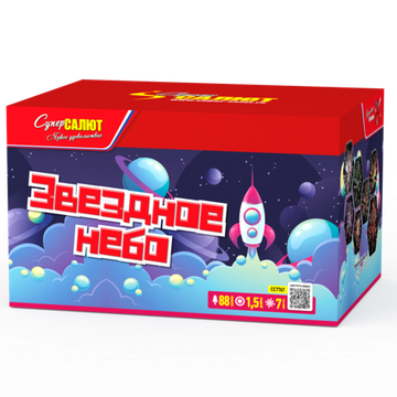 Батарея салютов Звездное небо (88/1.5) СС7767