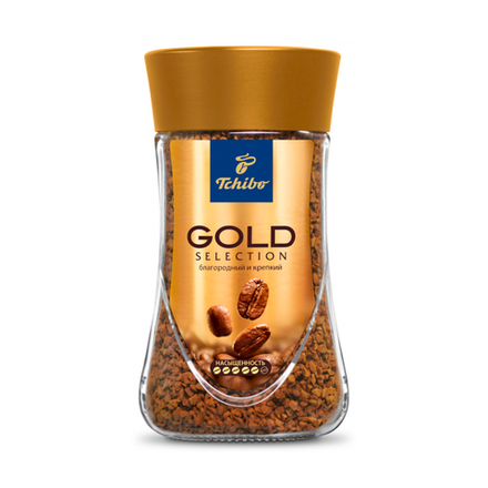 Кофе растворимый Tchibo Gold Selection, 190 г, стеклянная банка