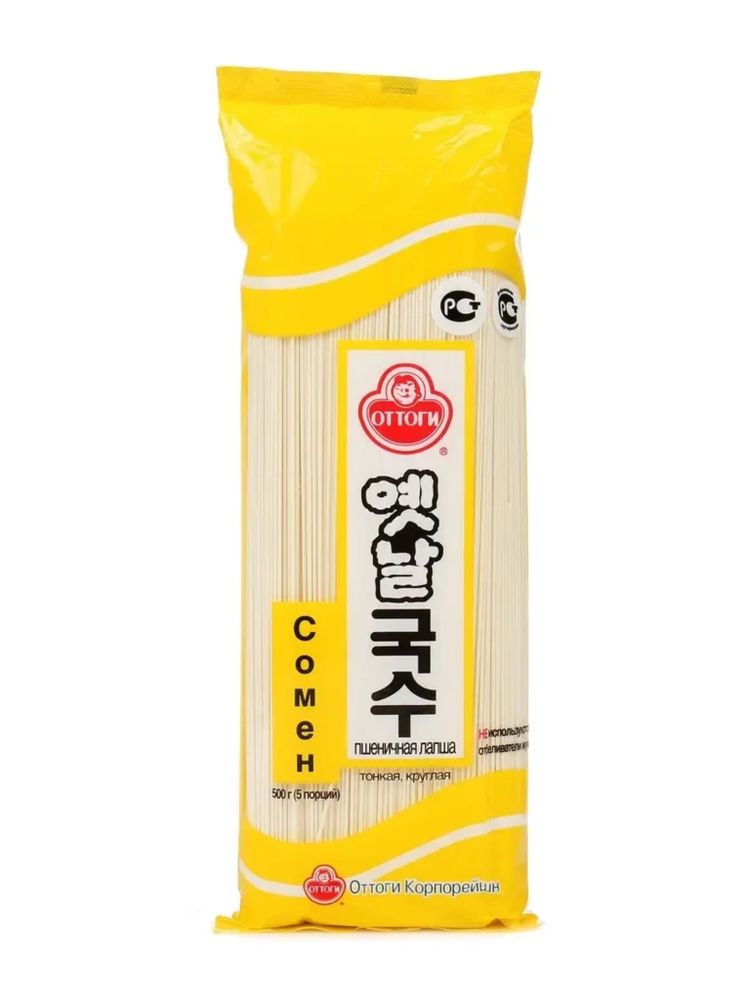 Лапша Ottogi Сомен тонкая круглая 500 г, 2 шт