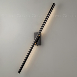 Бра Cloyd LINEAS-A W1 / выс. 60 см- 3000K - черный блестящий (арт.20453)