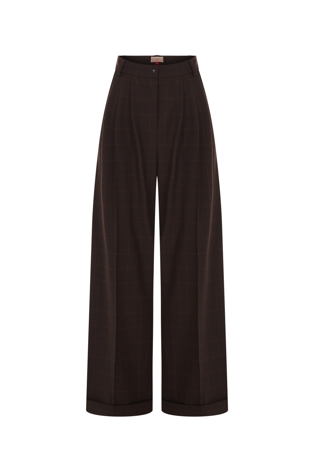 Брюки палаццо в клетку