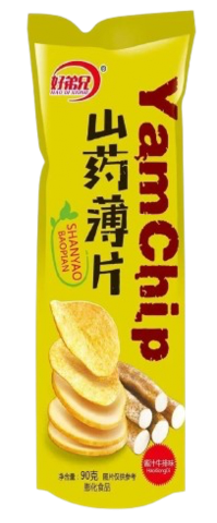 Чипсы Hao Di Xiong из ямса со вкусом стейка и соевого соуса