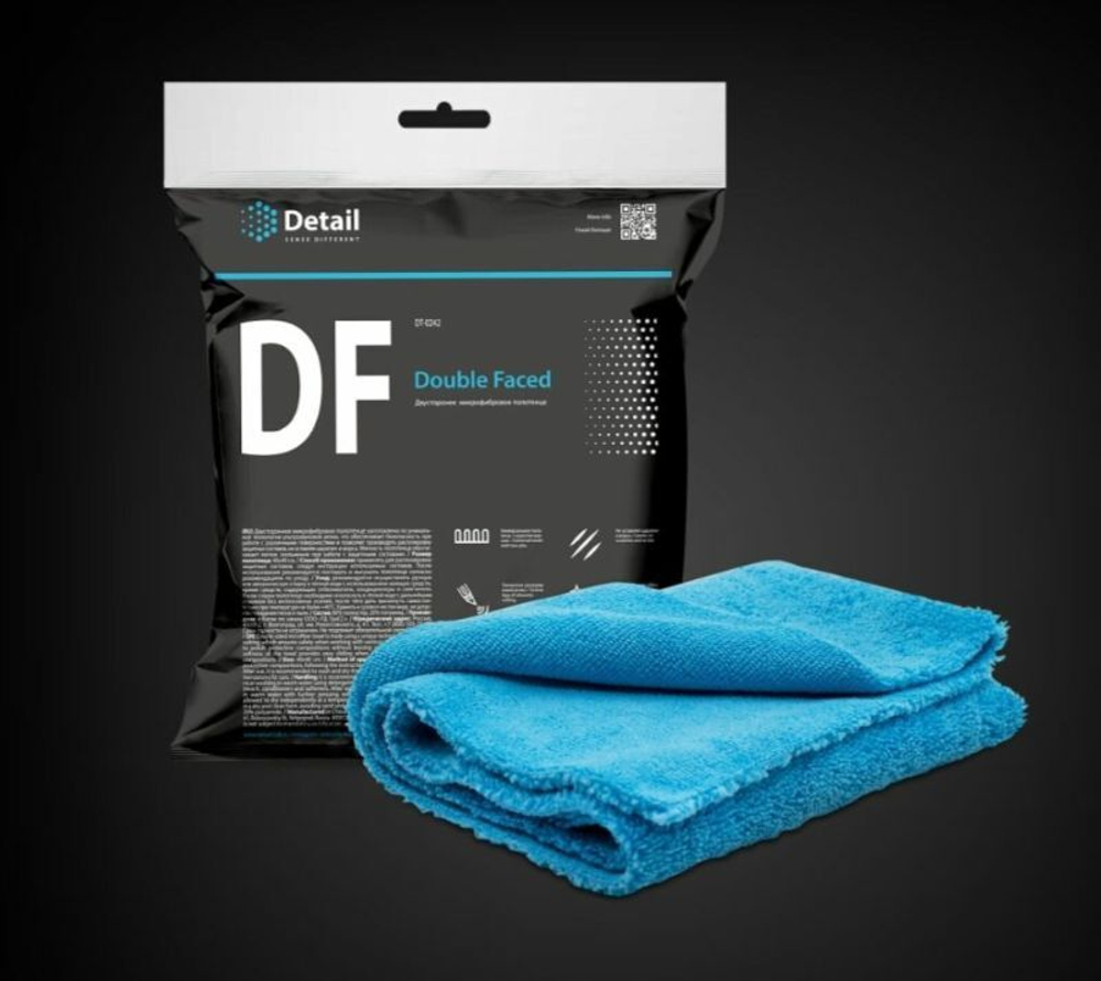Салфетка Detail микрофибра DF Double Faced 40 х 40 см 2-х сторонняя ультразвук