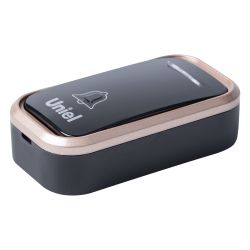 UDB-094W-R1T1-38S-BL-GL Звонок электронный. 220В. Радиус действия 150 м. Черный с золотистым. ТМ Uniel