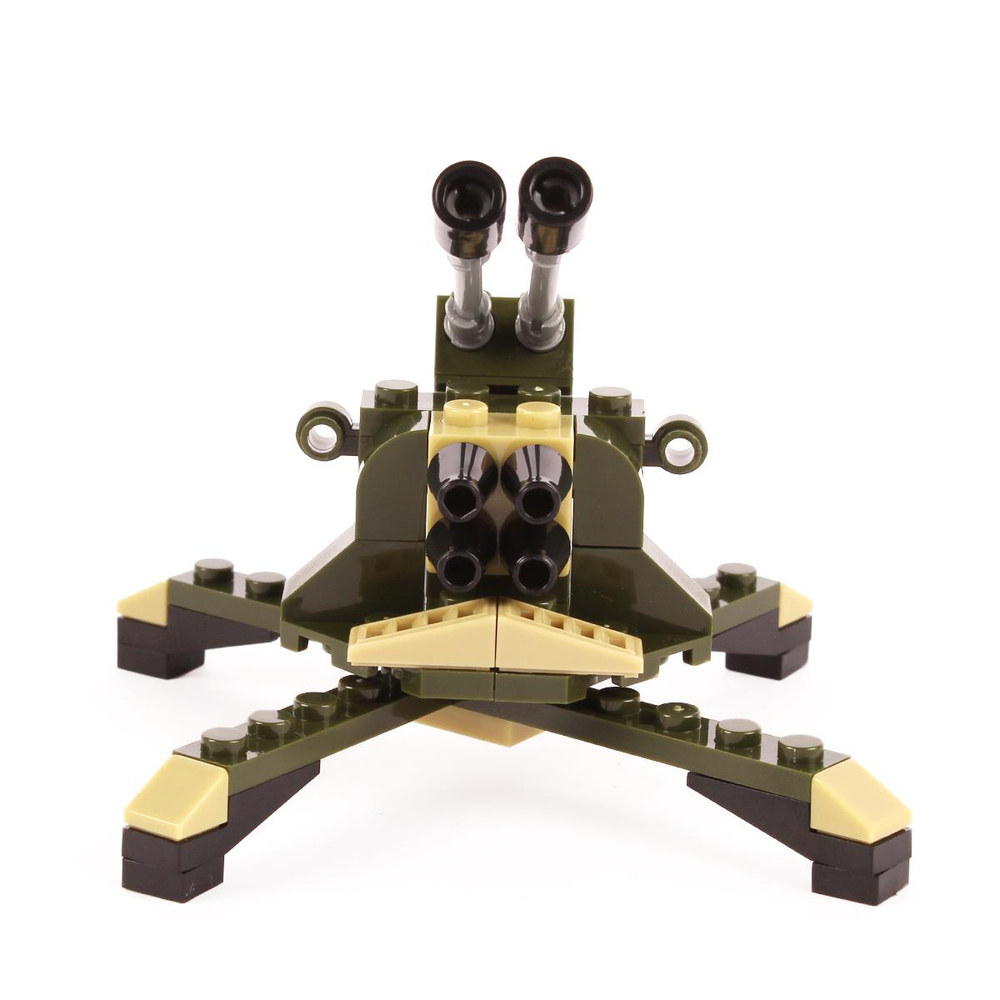 Конструктор блочный Аусини Армия Зенитка 64дет., пакет 22305