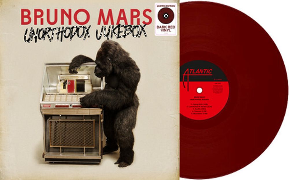 Bruno Mars. Unorthodox Jukebox (Limited Dark Red, LP). Коллекционное издание на темно-красном виниле