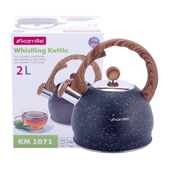 Чайник 2 л. из нержавеющей стали со свистком Kamille KM-1071