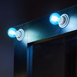 LED-G45-5W-BLUE-E14 GLA02BL Лампа светодиодная. Форма шар. Серия Air color. Синий свет. Картон. ТМ Uniel