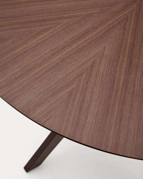 Стол Naanim Ø120 см из орехового шпона