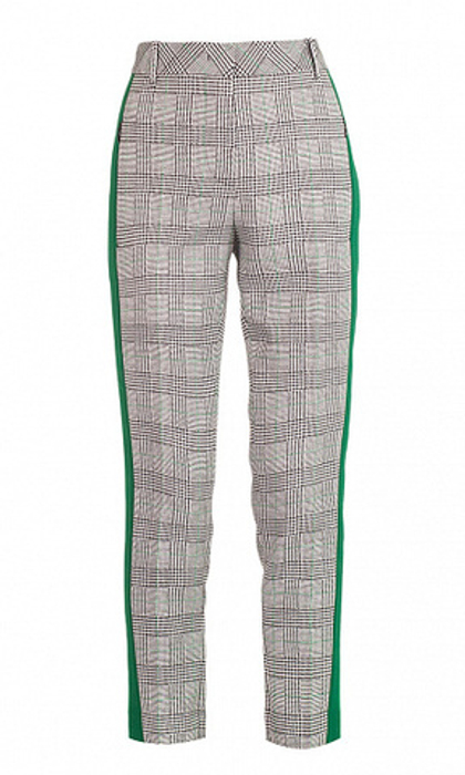 Marc Cain Брюки зауженного кроя с зелеными лампасами