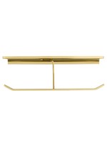 Двойной держатель для туалетной бумаги с полкой WONZON & WOGHAND ECLIPSE, Глянцевое золото (WW-9156-LG)