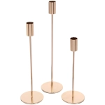 Подсвечники «IDEAL» 22 /27/32 см (набор 3 шт), Золото