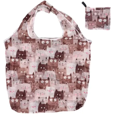 Сумка - шоппер «ИДЕЯДОМА», принт котики,65*46см/нагрузка до 10кг (инд. пакет истикер)