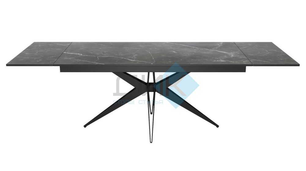 Стол DikLine KW160 керамика опоры чёрные 2 уп.