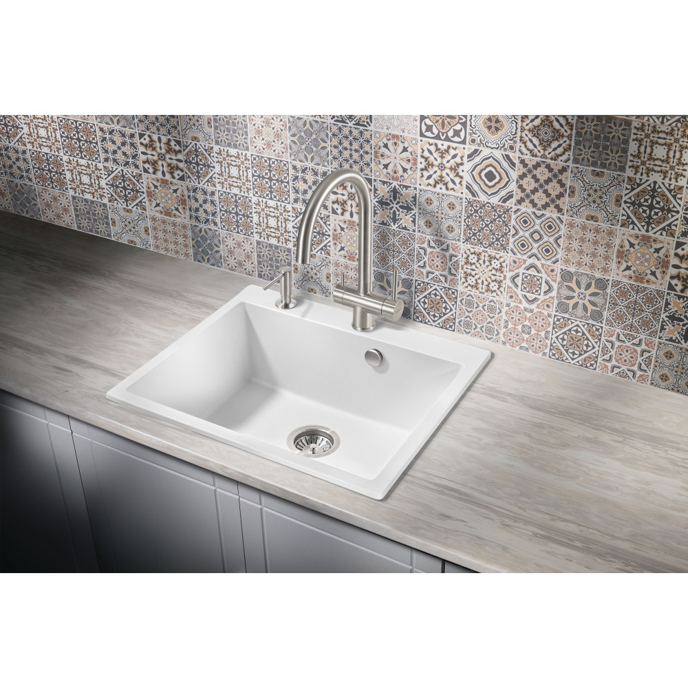 Мойка для кухни MILACIO Murcia 60 Cuarzo MC.77012, белый