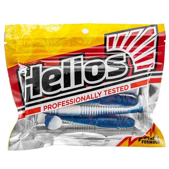 Виброхвост Minoga 3,75&#39;/9.5 см Blue Sparkles &amp; White 5шт. (HS-17-026) Helios